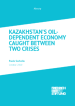Kazakhstanʿs oil-dependent economy caught between two crises